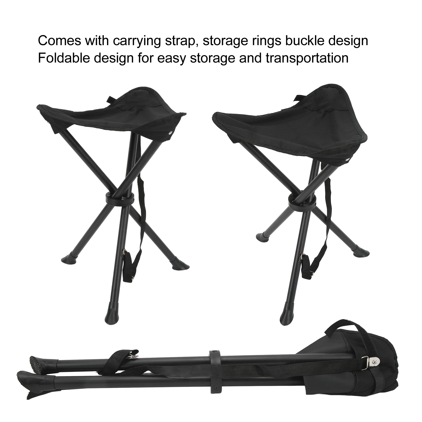 Tabouret trépied pliant 200kg charge antidérapant stable portable pêche camping pique-nique