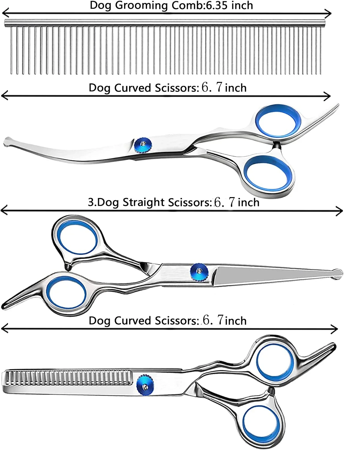

Pcs/set 5 Round Animal 6 Portable Set Inch Stainless Dog Scissors Steel Pets Safety Cutting Pet Shears Grooming