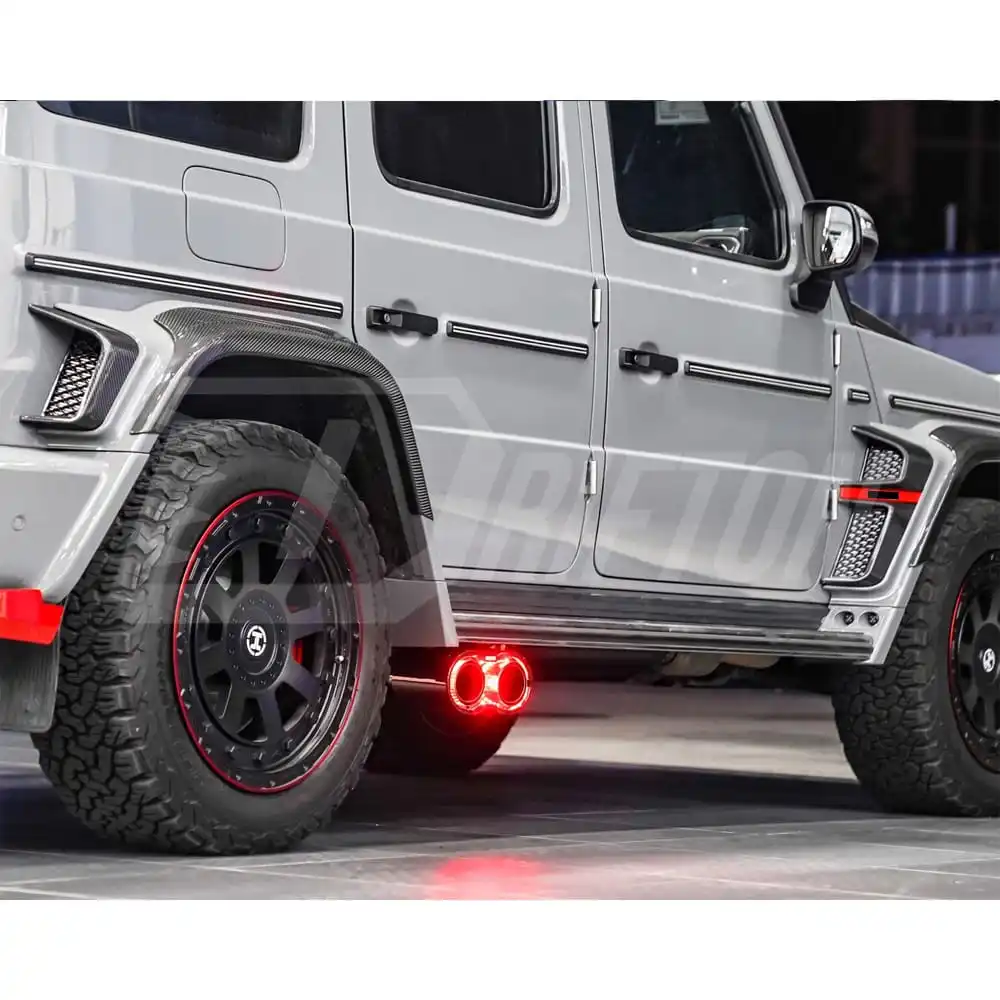 메르세데스 벤츠 G 클래스 W464 G63 AMG BraB 용 G900 로켓 스타일 건식 탄소 섬유 자동차 벨트 라인 (12 개)