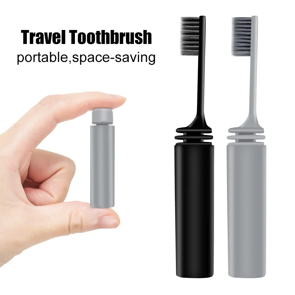 

Soft Travel Toothbrush Portable Folding Mini Toothbrushes for Adult Outdoor Camping Traveling Tooth Brush Ultra Fine Bristles
