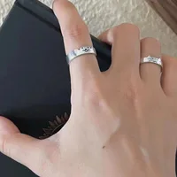 Korean Sliver Color Cat Dog Rings for Women Men Simplicity Cartoon Couple Ring Fashion Best Friend Jewelry Valentine's Day Gifts - Image 5