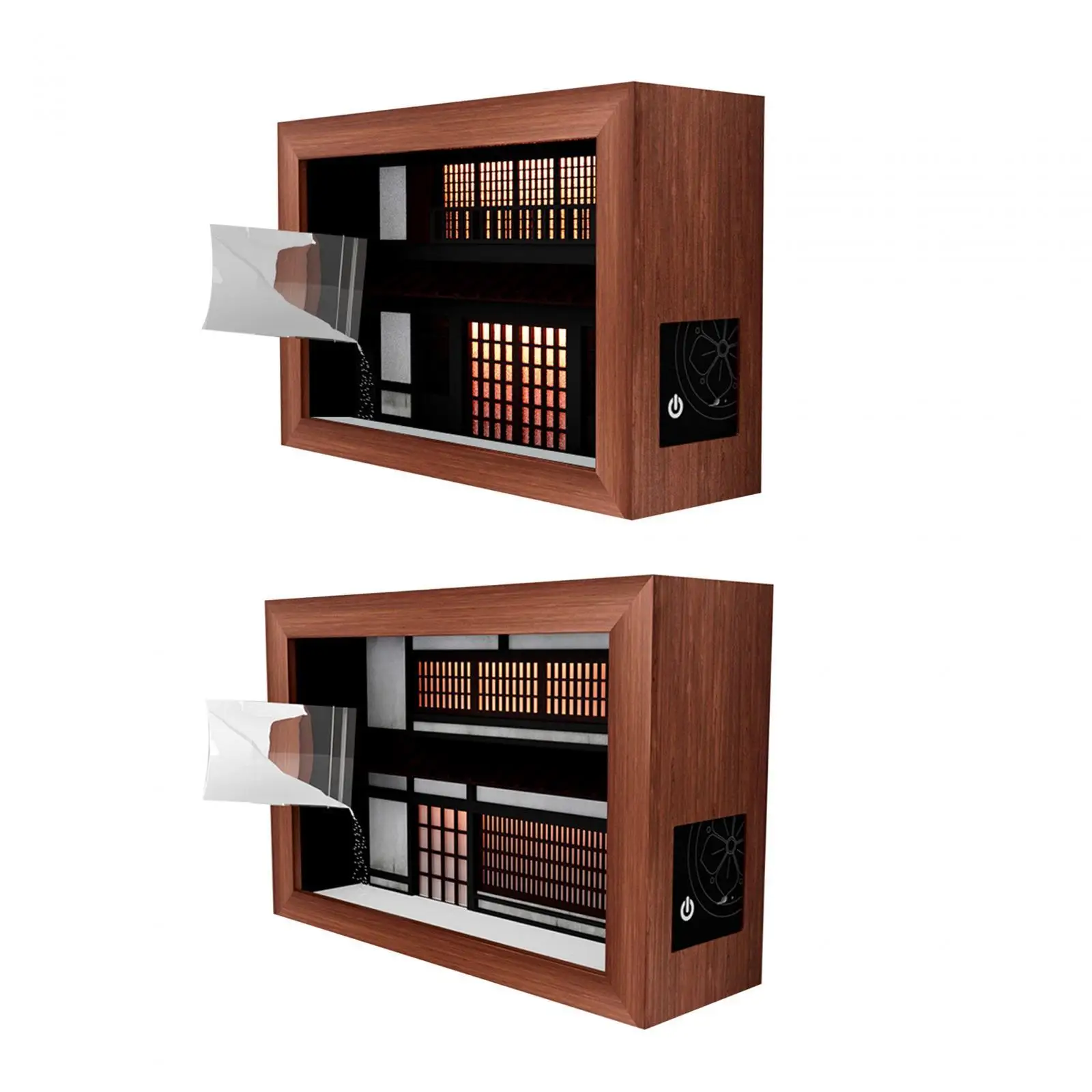 

1/64 Scale Japanese Building Model Freestanding Wall Picture Frame Ornament Model for Photography Props Layout Home Porch