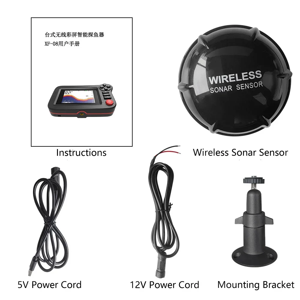 portable 3.5in color screen professional underwater deeper fish finder boat fishing sonar