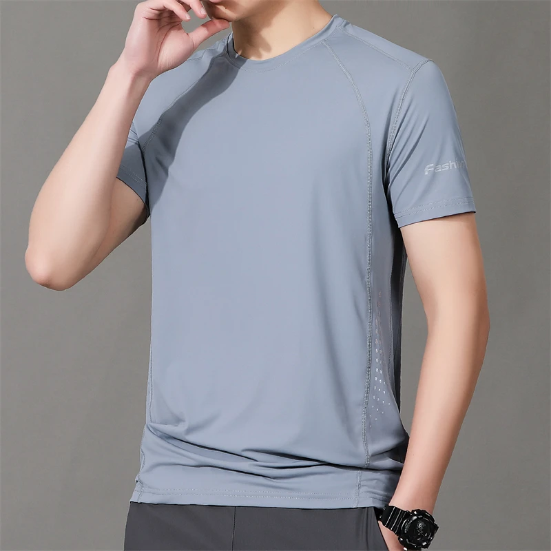 

For 2024 Summer T Shirt Fashion Short Sleeves Quick Dry Running Casual Men'S T-Shirts Oversize 7XL 8XL Top Tees Tshirts
