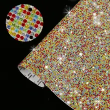 

Self Adhesive Crystal Rhinestone Glue Diamond Ribbon DIY Decoration Sticker Rhinestones for Arts Crafts DIY Event Car Phone Deco