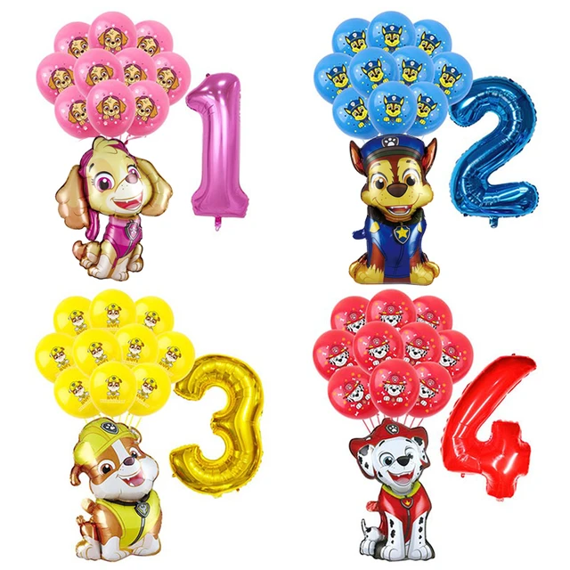 Ensemble de Ballons Paw Patrol pour Décoration de ixd'Anniversaire,  Fournitures pour Bébé Garçon, 1, 2, 3, 4, 5, 6, 7, 8 Ans - AliExpress