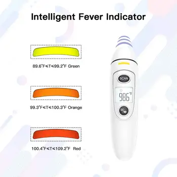 Kingclinic Baby Forehead Ear Infrared Thermometer Digital Lcd Display Body Measurement Kids Adult Fever Alarm 35 Memory 4