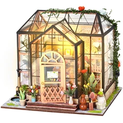 DIY Miniature Dollhouse Kit with LED Light and Furniture - Creative Handmade Gift (Style 1)