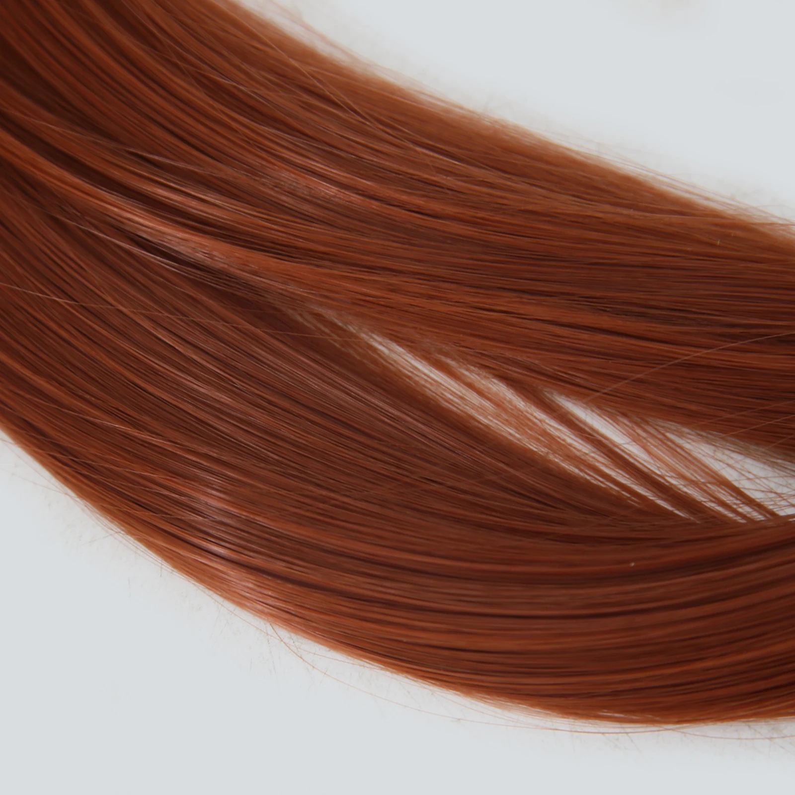 Thiswig Ginger Tape in Hair Extensions Straight Hair 40pcs Copper Brown Synthetic Extensions 24Inch Tape in