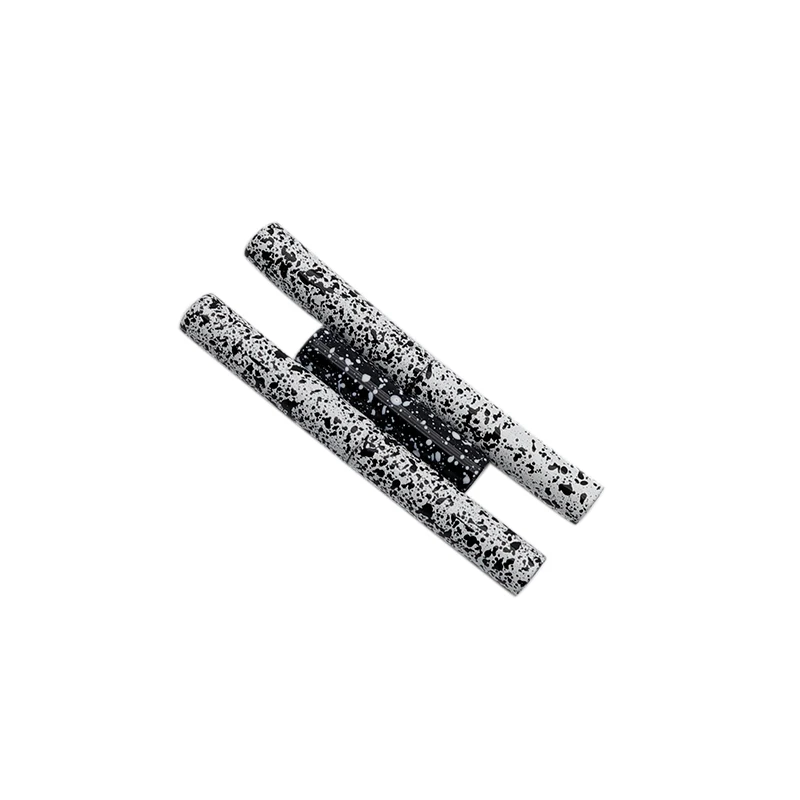 Coolstring 4.6*20mm Speckle Rope End White/Black Ink Dots Shoelace Tip Canvas Snkeaker Boot Cord Head Replacement Easy Installed
