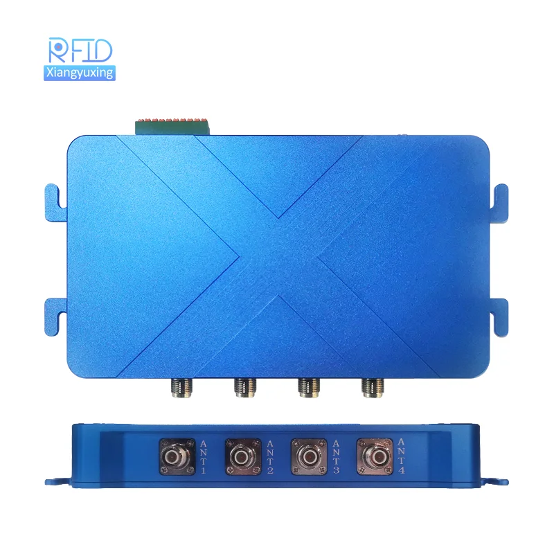 RS232/RS485 TCP IP WIFI 출입 통제 RFID 고정 리더기 4 안테나 포트 860-960MHz 주파수 출입 통제 카드 리더기용
