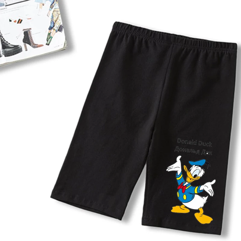 Disney Mickey Mouse Mid Waist Women Sport Shorts Slim Fit High Stretchy Trousers For Summer Female Party Ladies Exercise Short trendy clothes