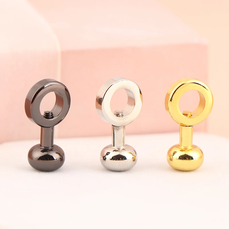 

1Pc Metal Ball Post With O Ring Studs Rivets Nail Screwback Round Head Spots Spikes Leather Craft Phone Case Decor Accessories