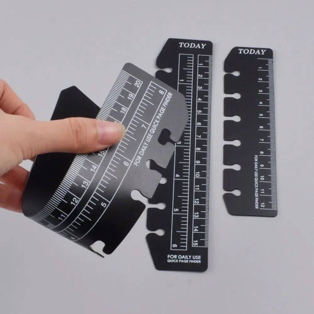 Bookmark Ruler for Rings Notebook 6 hole A5 Personal Size Elastic Drawing Tool Soft Plastic Partition For Planner And Organizer 5