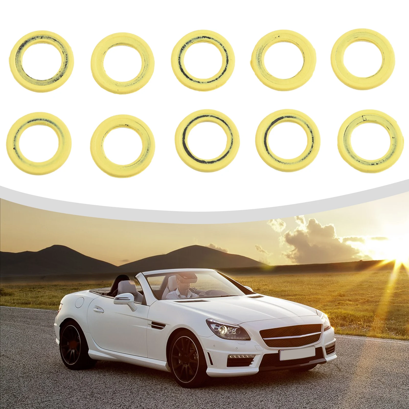 

10x For Mercruiser For Mercury Drain Screw Seal Washer 26-8M0204693 26-830749 Yellow Oil Plug Gasket Parts