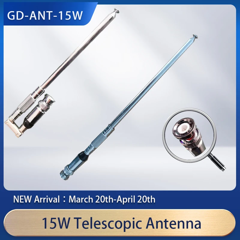 GD- Antenna 15W transmitter Telescopic Antenna  or adapter or 50w 1/4 wave antenna