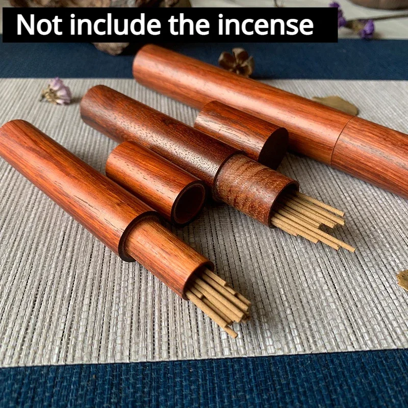 Fragrance storage tube Pear wood Incense tube Solid wood Fragrance Incense stick 1pc