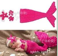 Newborn Baby Photography Props Clothing Mermaid Costume Sbaby Milestone Posing Clothing Backdrop Photo Studio Accessories 5