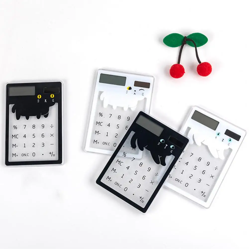 

Excellent Ultra-thin High Precision Cartoon 8-Digit Solar Energy Calculator Home/family Small Calculator Calculator