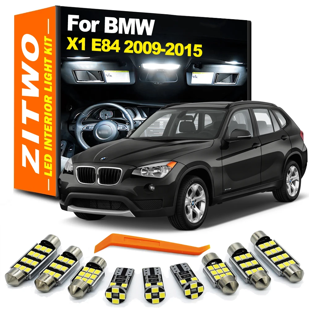 ZITWO LED 인테리어 라이트 선 바이저 전구 플레이트 트렁크 램프 키트, BMW X1 E84 2009 2010 2011 2012 2013 2014 2015 액세서리, 16 개