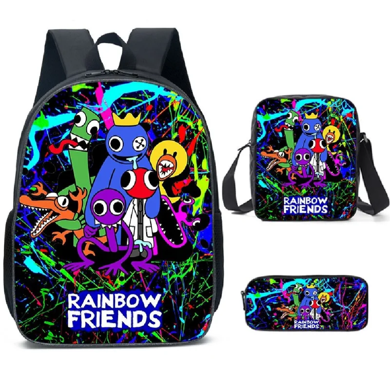 

Rainbow Friends Bag Student Backpack Online Celebrity Backpack Shoulder Bag Pencil Case Shoulder Bag Cross-border New Products