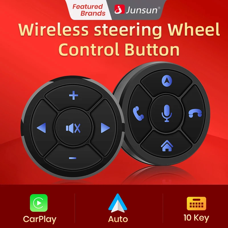 Junsun Universal Car Wireless Steering Wheel Control Button for for