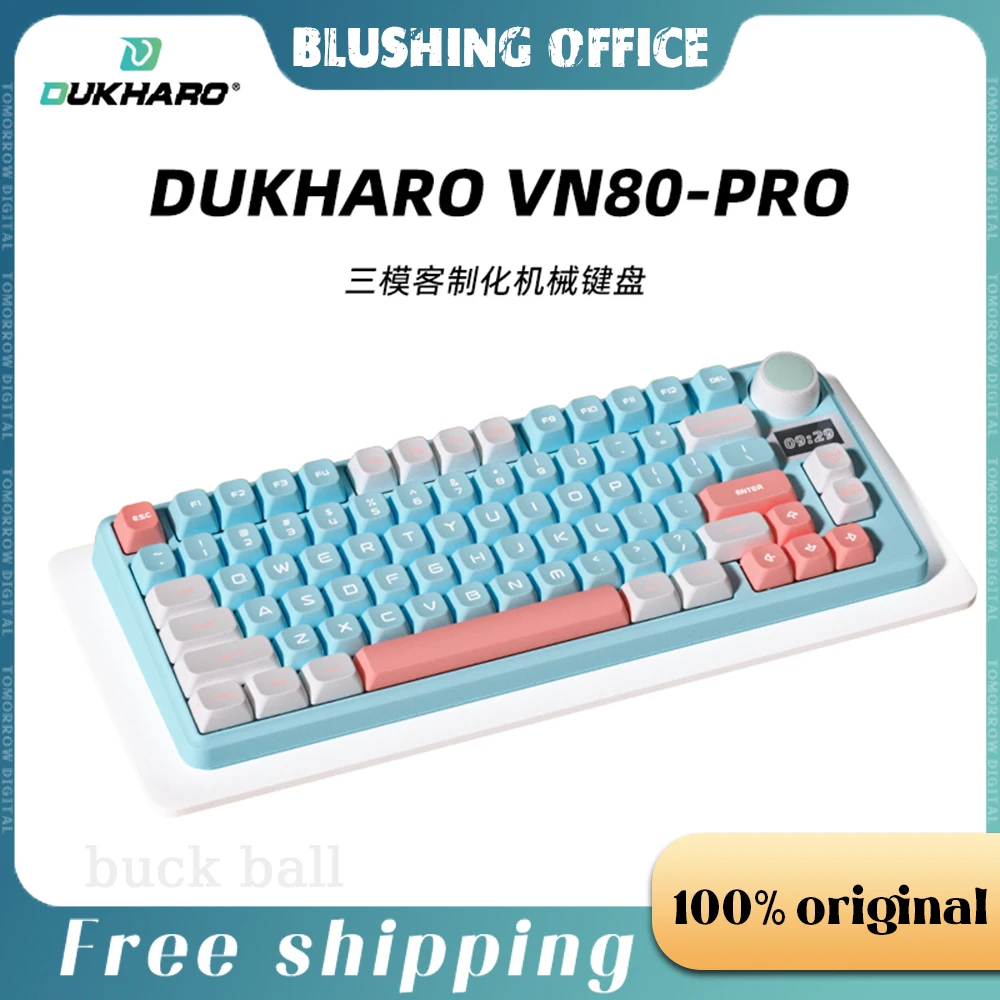 

VN80 Pro Wireless Mechanical Gamer Keyboard 3 Mode GASKET VN80Pro Keyboard Hot Swap 79 Key RGB Backlit TTC Switch Keyboard Gift