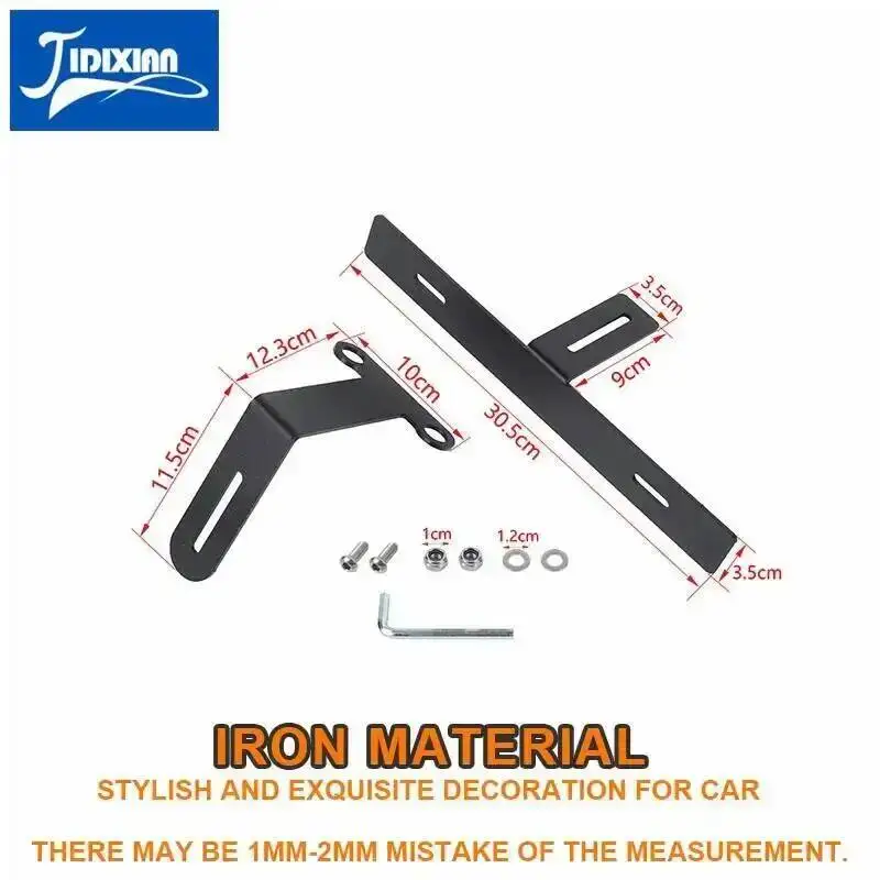 Targa, portatarga, parti di montaggio per luci adatte per Wrangler JK 2007-2016