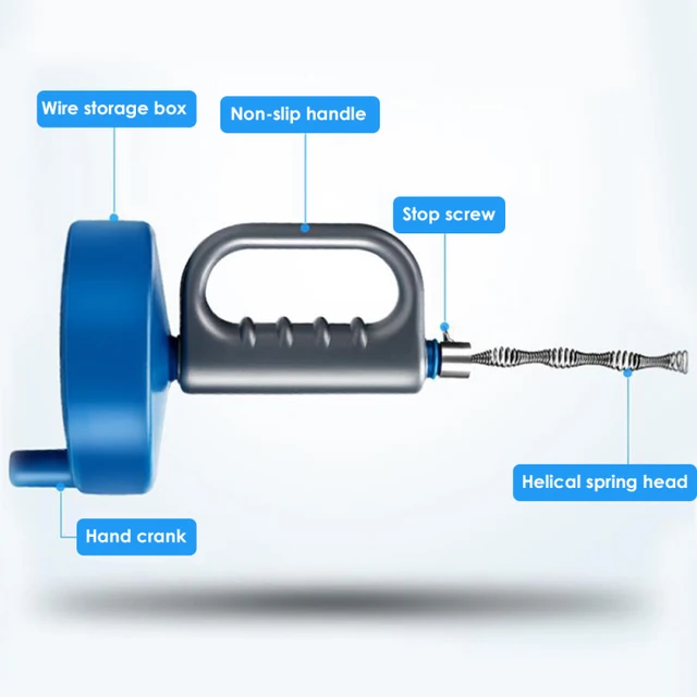 10M 5M 3M Locker Recible Rod Auger Könyv Konyhai Wc -Csatorna Blokkolása Tisztító Cső Eltömődése Kotró Szerszám - Image 4