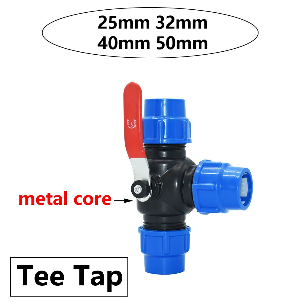 Plastic MDPE Stop Tap for Water Pipe Sizes 20mm 25mm 32mm 50mm 63mm Quarter Turn 