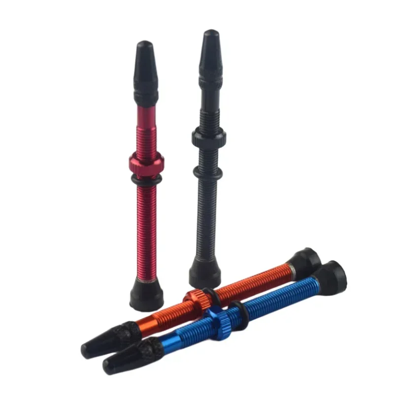Bicycle Tubeless Valve 1Pair 48mm 60mm Presta Valve for Road MTB Bicycle Tubeless Tires Brass Core Alloy Stem Tubeless Sealant Compatible