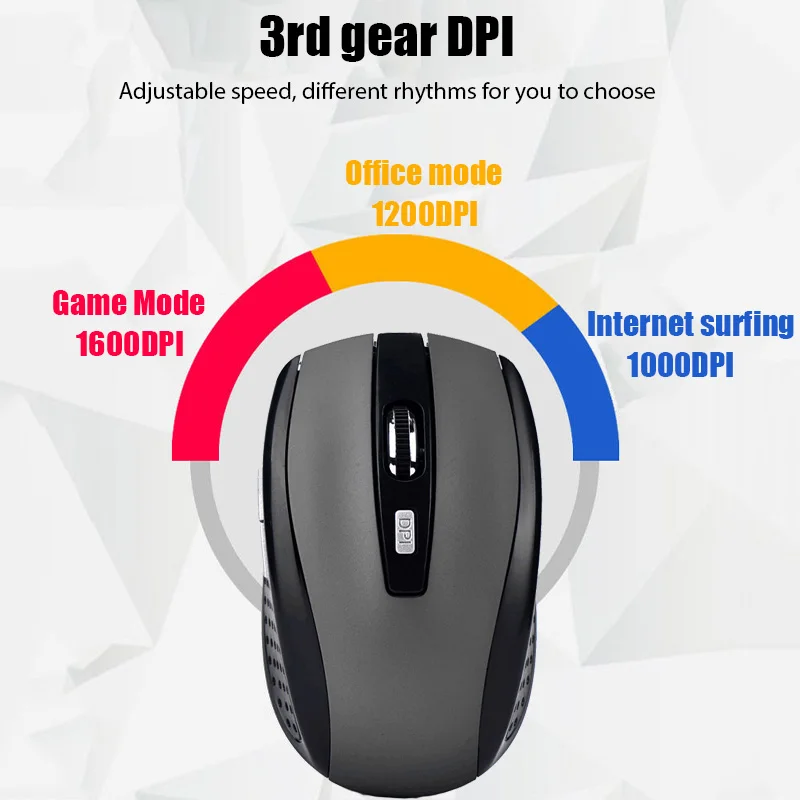 wifi mouse for pc Wireless Mouse Adjustable 1200DPI Mouse 6 Buttons Optical Gaming Mouse Gamer Wireless Mice with USB Receiver for Computer PC microsoft wireless keyboard and mouse