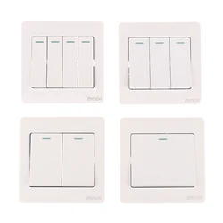 1PC Wall Switches 1/2/3/4 Gang 1Way Button Wall Light Switch On / Off Push Buttons