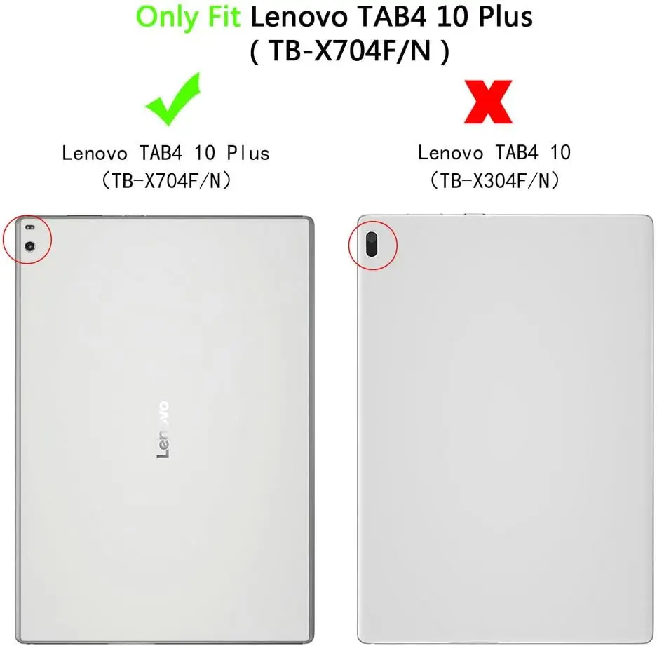 Lenovo Tab 4 10 Plus Smart Tablet Tri-fold Stand Case with Hard Back Cover