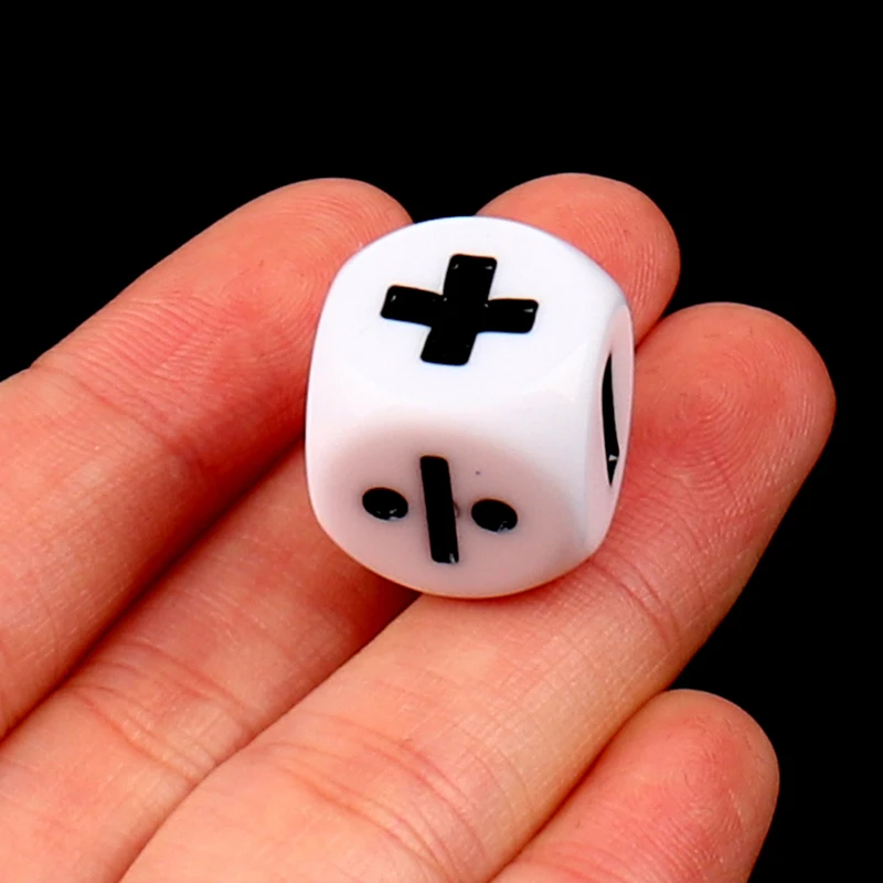 6pcs Addition Subtraction Multiplication Division Symbol Dice Operation Props 4