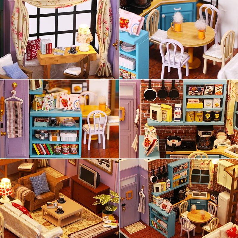 TV per casa delle bambole, decorazione per soggiorno di casa delle bambole in legno, modello di televisione in miniatura, mobili in miniatura per casa delle bambole - Italia