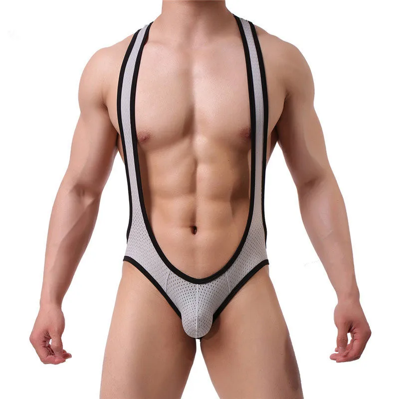 Mens Undershirts Jockstrap Leotard Mesh Jumpsuits Wrestling Singlet One-piece Bodysuits Backless Gay Underwear Teddies men underwear men undershirt men wrestling singlet