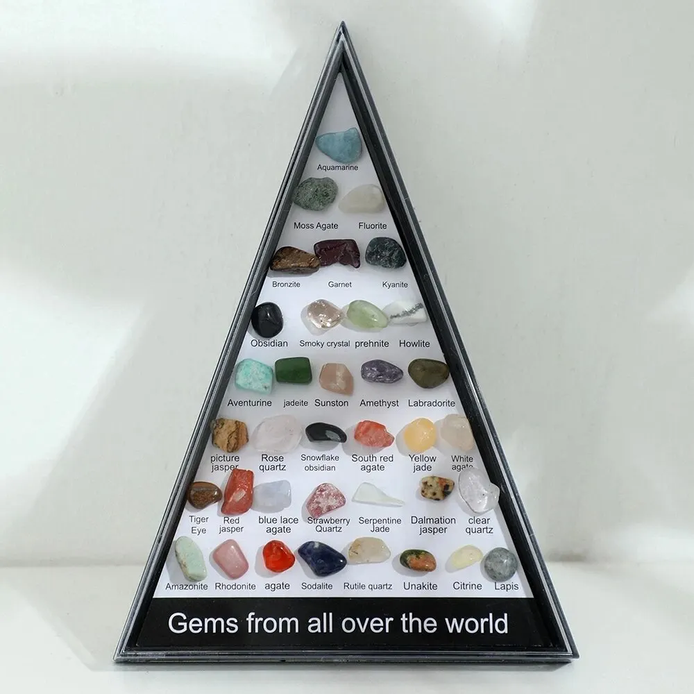 S1a1bb5c8e4694ea88ccae932c553d7eat 36pcs Gemstone Quartz Crystal Chakra Healing Stones And Crystals Set Hexagon Rose Quartz Gems For Medication Bedroom Decor Mallzona