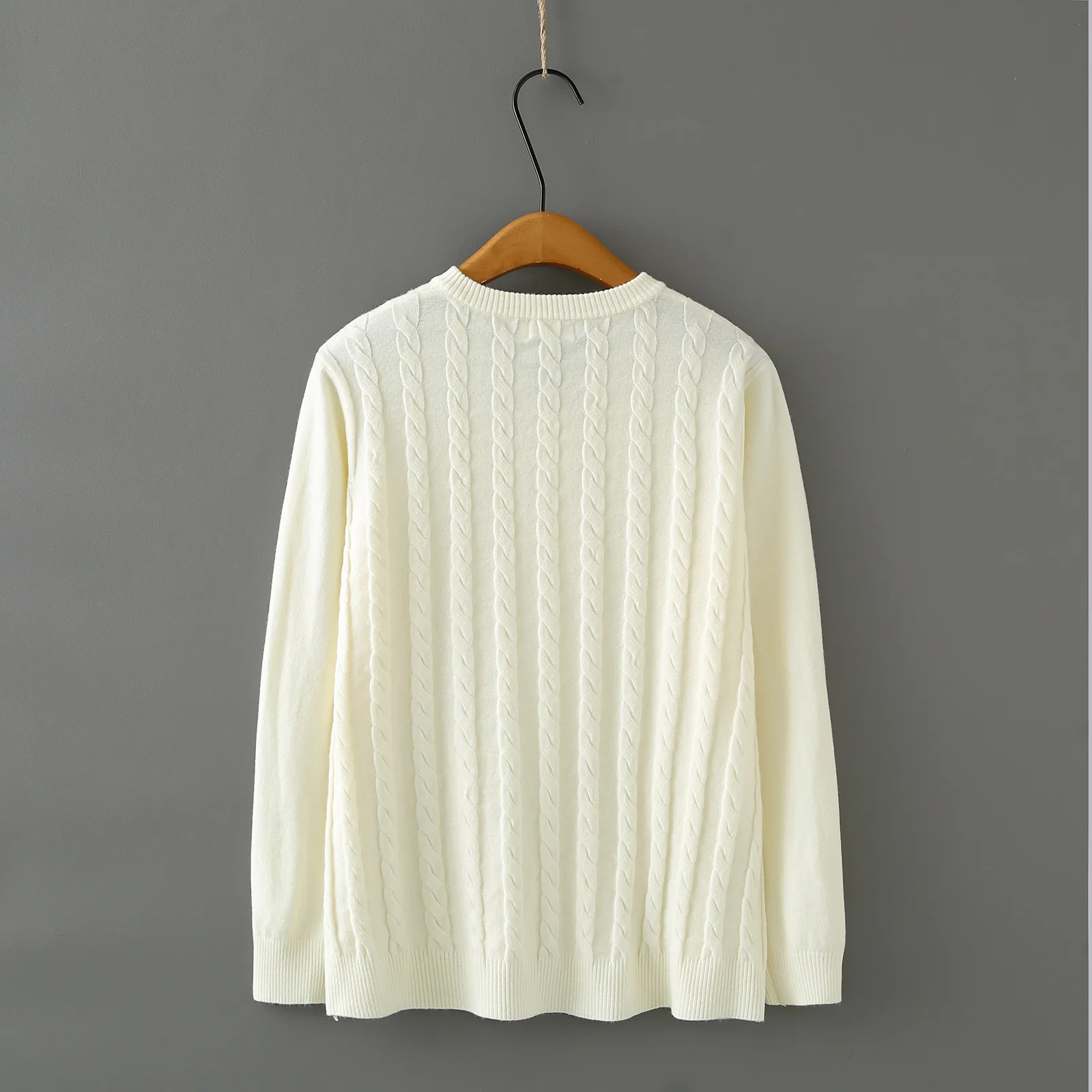 XXXL Fashion Plus Size Woman Clothing Sweaters New Autumn And Winter Elegant Fresh Twist lace-up Knit Base Jersey 5036