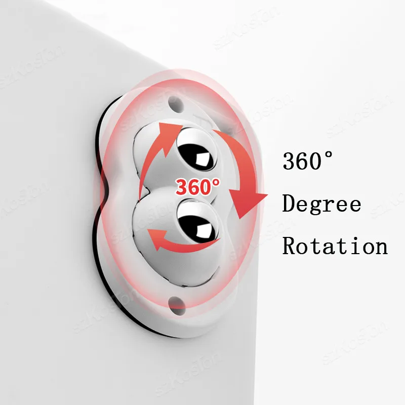 Self Adhesive Caster Wheels 16/8/4 Pcs Stainless Steel Nylon 360 Degree Rotation