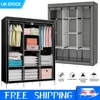 Canvas Wardrobe Clothes Closet Organizer Portable Storage Cupboard for Bedroom 128*45*170cm Fabric Closet 1 Canvas Wardrobe Clothes Closet Organizer Portable Storage Cupboard for Bedroom 128*45*170cm Fabric Closet 1