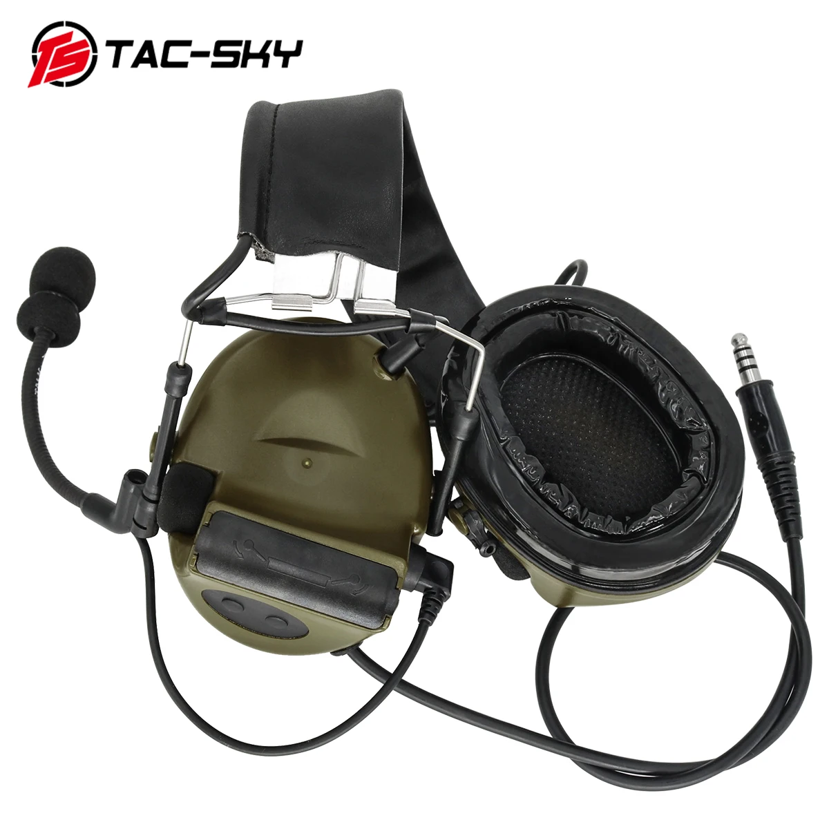TS TAC-SKY Tactical Headset COMTAC II Walkie-Talkie Headset Outdoor Airsoft Hunting Sports Tactical Shooting C2 Headset