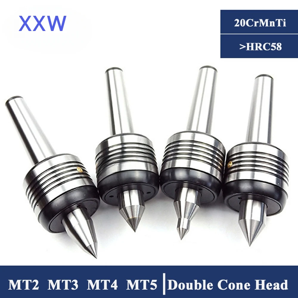 

XXW Morse Top Center MT2 MT3 MT4 MT5 CNC Lathe Rotary Center Standard Double Cone Head Live Center Morse turning Accessories