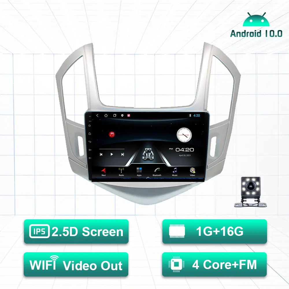 head unit JUSTNAVI QT10 Android 10.0 Car Radio Video Player For Chevrolet Cruze J300 J308 2012 - 2015 GPS Serero Carplay 8G 128G No 2 din car screen video player Car Multimedia Players