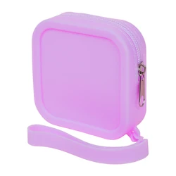 Versatile Silicone Travel Organizer - Waterproof, Portable, and Stylish Storage Solution for Cosmetics and Accessories (PURPLE)