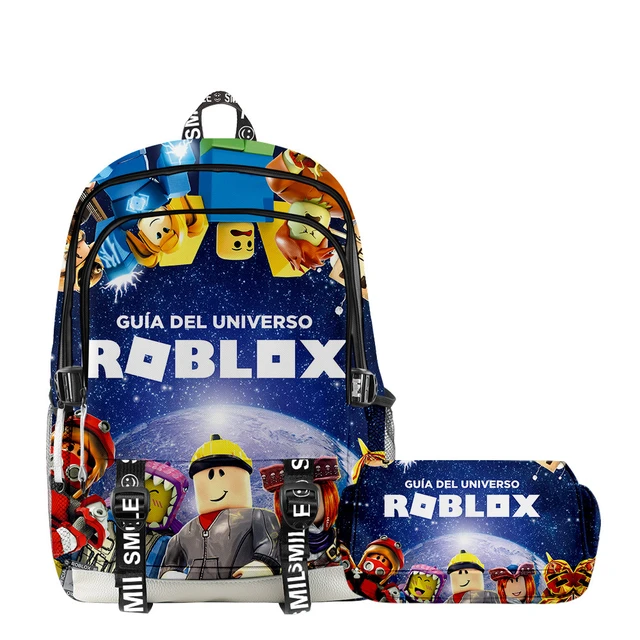 Roblox-Mochila de ombro para estudante masculino e feminino, bolsa de  viagem, tendência dos desenhos animados, aniversário e presente de  Halloween, novo, 3 peças - AliExpress