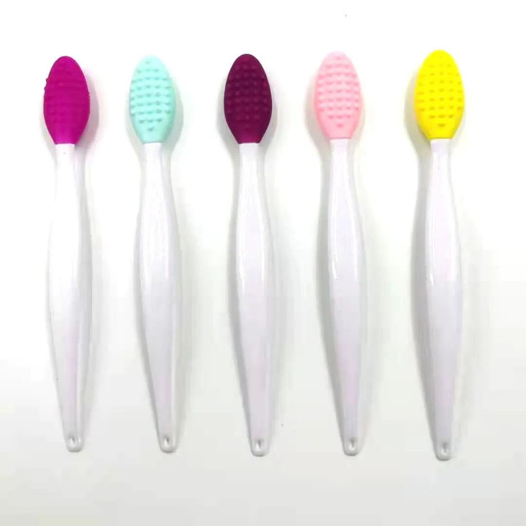 Skin Care Lip Exfoliating Facial Cleansing Face Scrub Nose Clean Brush Blackhead Remove Silicone Double-Sided Skin Care Tool 2