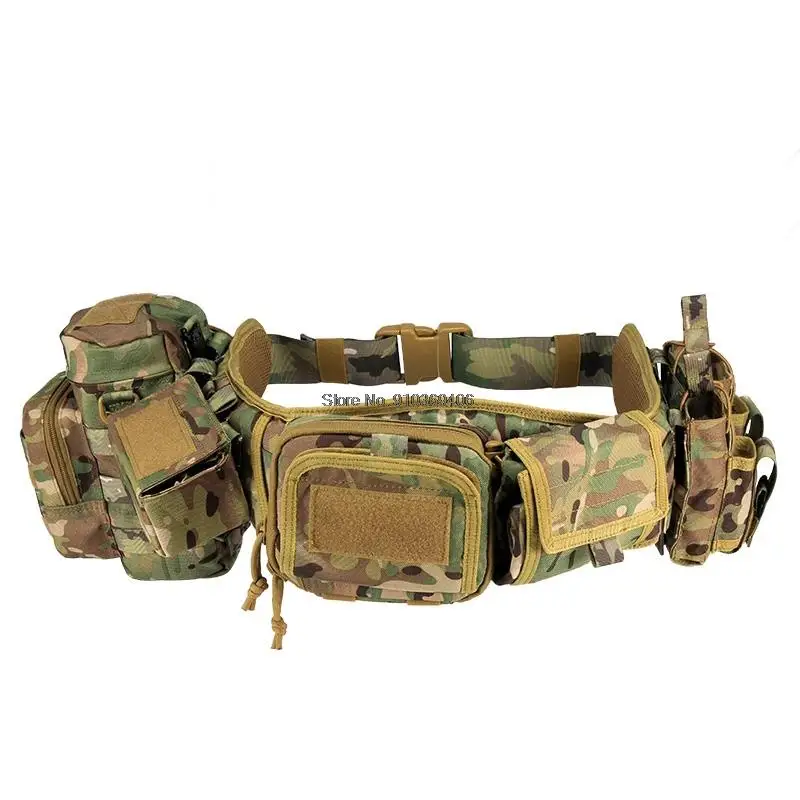 

Multifunctional Tactical Pocket Patrol Outdoor Security Combination Belt Army Fan Accessory Kit Five-Piece Set