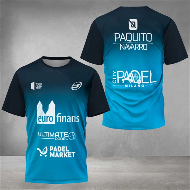 thumbnail image 1 of 2024 Nueva camiseta estampada con degradado 3D para hombre, ropa de entrenamiento de tenis de verano, ropa deportiva de bádminton para exteriores, camiseta suelta de manga corta, 1 of 5