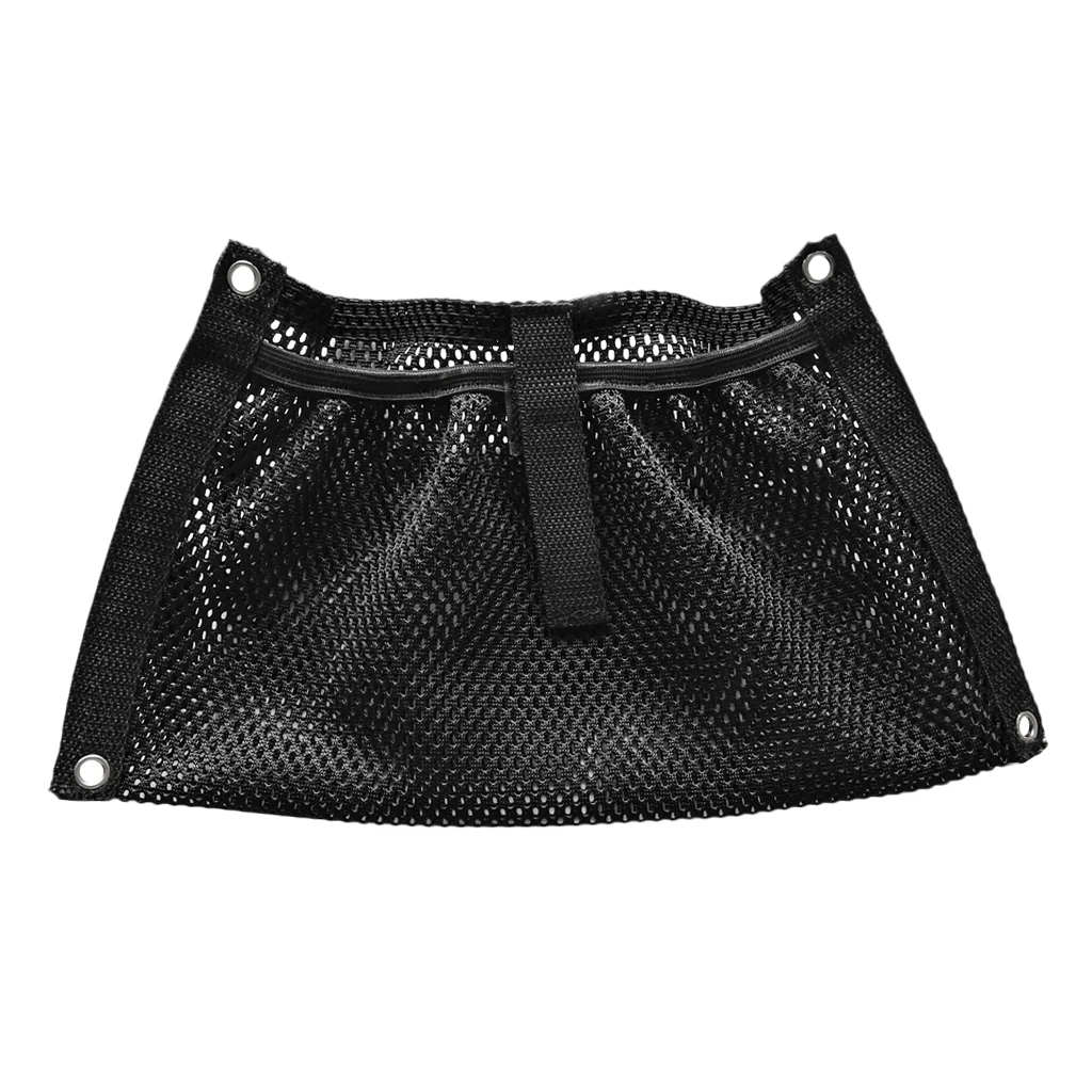 Nylon Hanging Kayak Canoe Storage Mesh Side Pouch Bag Gear Holder Beer Can Hanger for Boat Dinghy msc 20a multi function radio case holder walkie talkie pouch case holder radio nylon bag for baofeng uv 5r kenwood